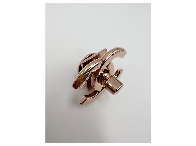 CHANEL chiusura  CC turnlock oro rosa D'oro - vista 9
