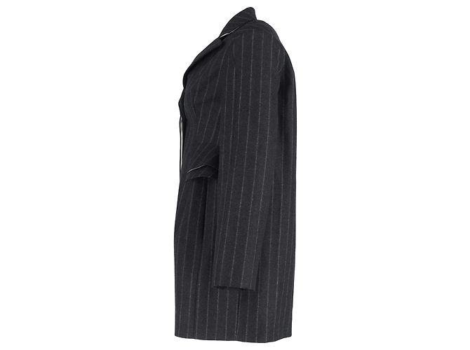 Blazer de un solo botón a rayas de Christian Dior en lana gris - vista 2