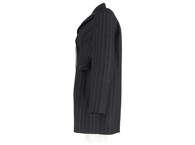Blazer de un solo botón a rayas de Christian Dior en lana gris - vista 5