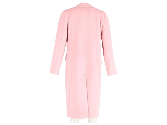 Abrigo cruzado Max Mara en lana rosa - vista 6