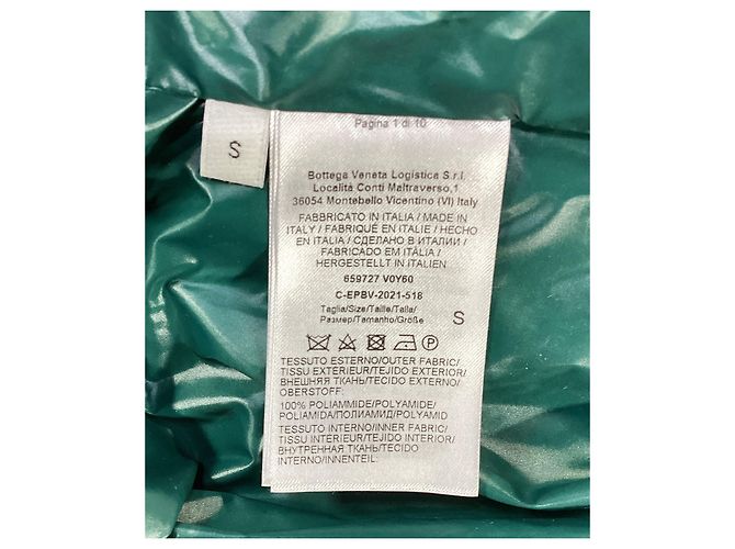 Bottega Veneta Puffer-Mantel aus grünem Polyamid - Ansicht 12