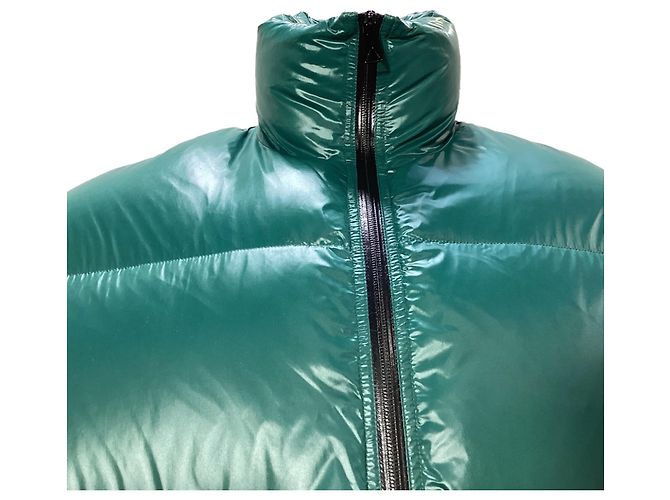 Bottega Veneta Puffer-Mantel aus grünem Polyamid - Ansicht 3
