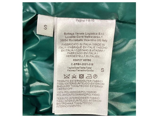 Bottega Veneta Puffer-Mantel aus grünem Polyamid - Ansicht 6