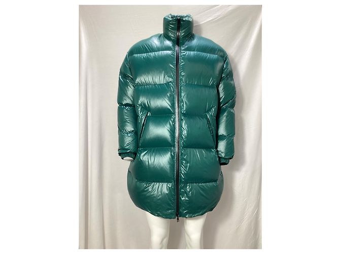 Bottega Veneta Puffer-Mantel aus grünem Polyamid - Ansicht 7