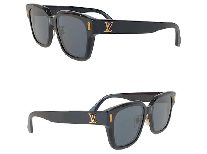 Occhiali da sole Louis Vuitton Confidence Square Nero Oro - vista 4