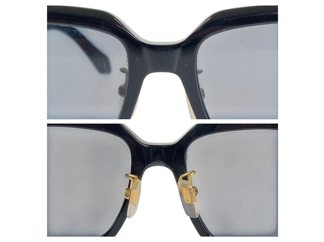 Occhiali da sole Louis Vuitton Confidence Square Nero Oro - vista 6