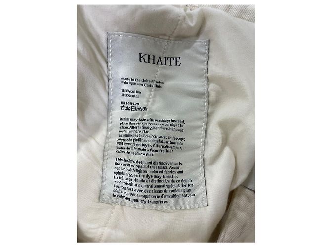 Falda midi de mezclilla Charlene Khaite en algodón crema Blanco Crudo - vista 15