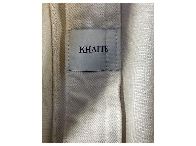 Falda midi de mezclilla Charlene Khaite en algodón crema Blanco Crudo - vista 21