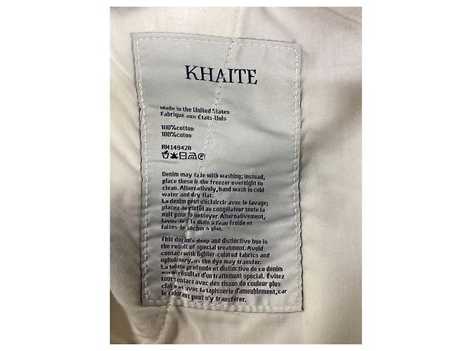 Falda midi de mezclilla Charlene Khaite en algodón crema Blanco Crudo - vista 22