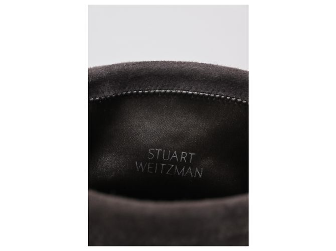 Botas sobre la rodilla Stuart Weitzman en ante gris - vista 16