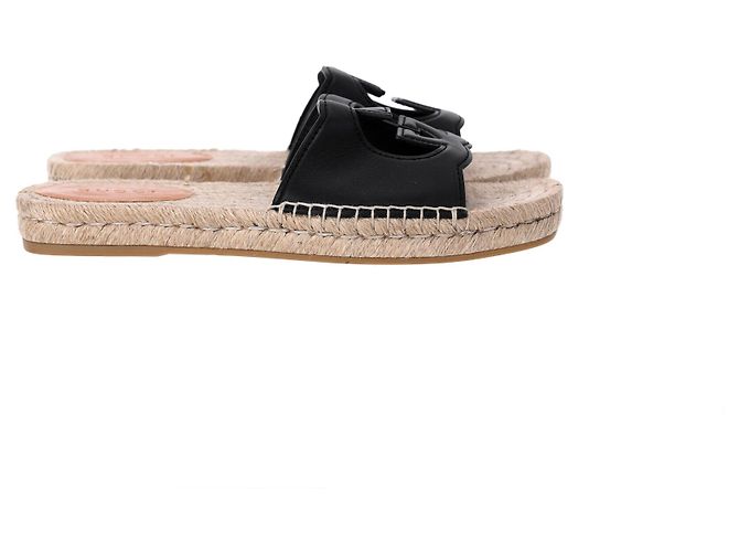 Espadrillas Gucci Interlocking G in pelle nera - vista 10