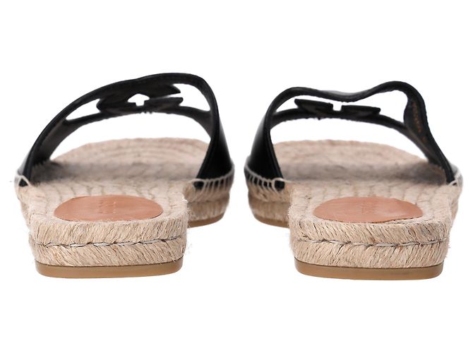 Espadrillas Gucci Interlocking G in pelle nera - vista 13