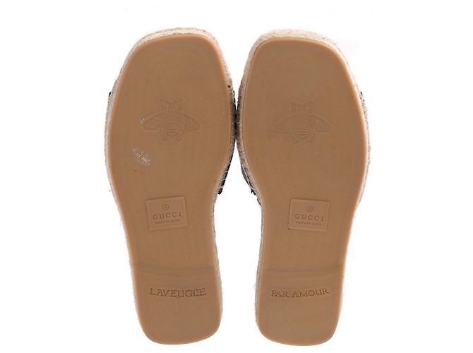 Espadrillas Gucci Interlocking G in pelle nera - vista 15