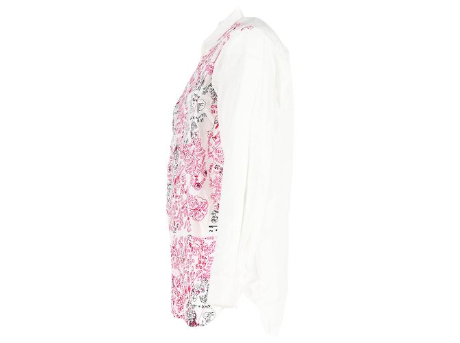 Comme Des Garcons Camicia a maniche lunghe stampata Comme Des Garçons in cotone bianco - vista 2