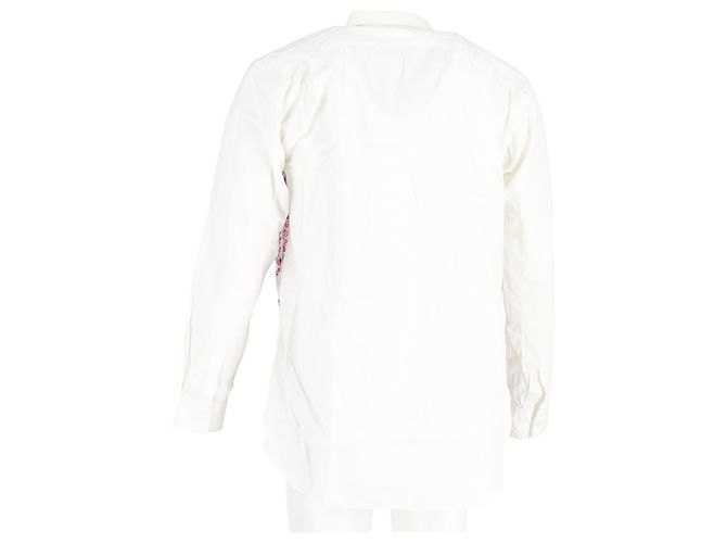 Comme Des Garcons Camicia a maniche lunghe stampata Comme Des Garçons in cotone bianco - vista 6
