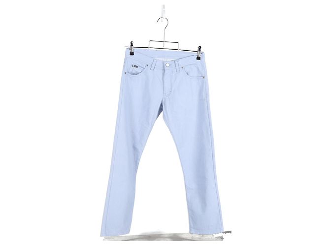 Jeans dritti a vita media in denim blu di Tom Ford Blu chiaro - vista 4