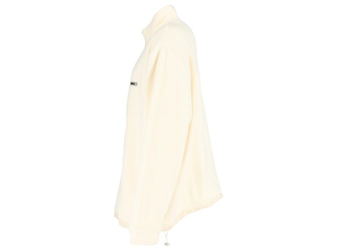 Fear of God Essentials Fleece-Jacke mit halbem Reißverschluss aus cremefarbenem Polyester - Ansicht 2
