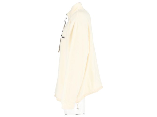 Fear of God Essentials Fleece-Jacke mit halbem Reißverschluss aus cremefarbenem Polyester - Ansicht 5