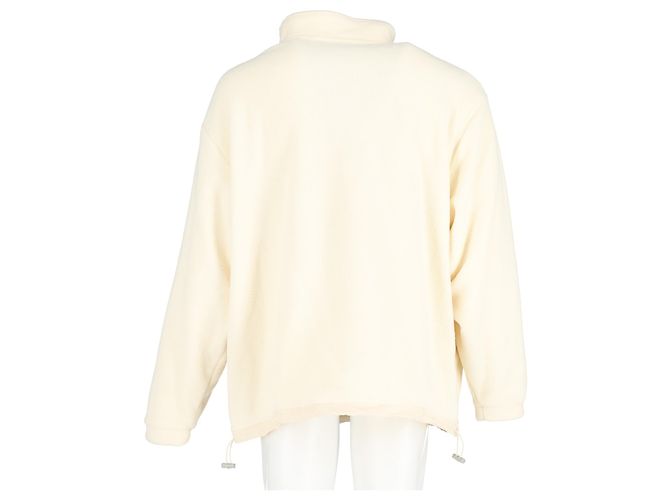 Fear of God Essentials Fleece-Jacke mit halbem Reißverschluss aus cremefarbenem Polyester - Ansicht 6