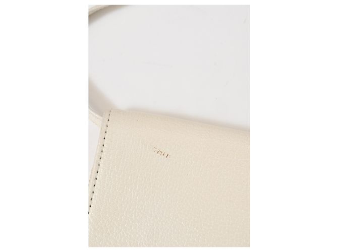 Céline Borsa a tracolla Celine Mini Logo in pelle bianca Bianco - vista 27