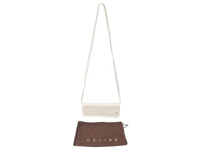 Céline Borsa a tracolla Celine Mini Logo in pelle bianca Bianco - vista 8