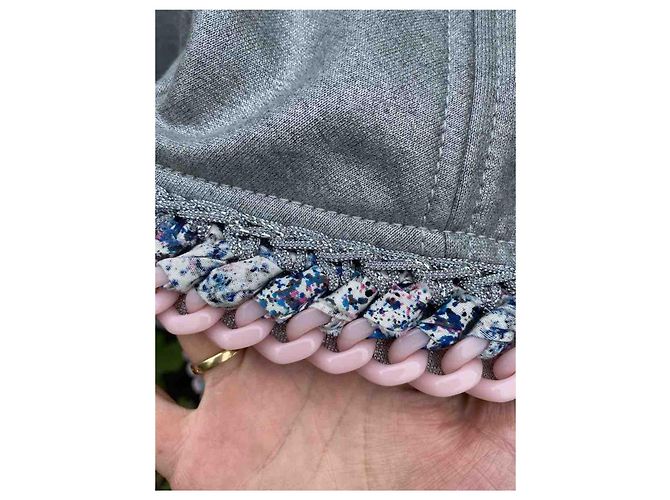Chanel Chain Link Trim Silver Grey Jacket - view 9