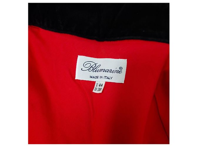 Vintage 90er Blumarine Damen-Karokleid Rot - Ansicht 3