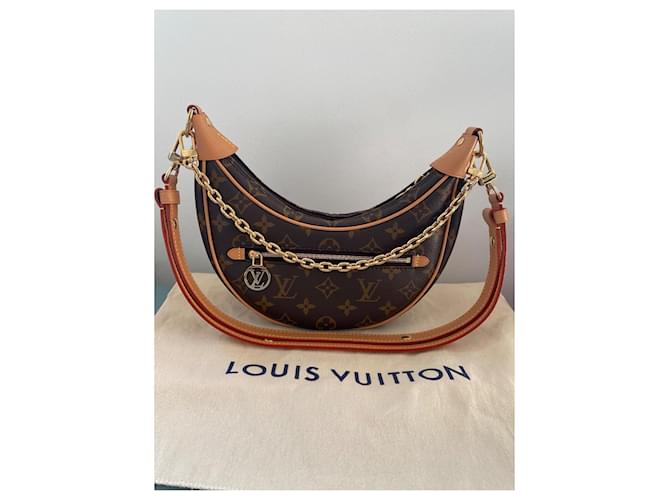 Borsa a mano Louis Vuitton Loop Monogram Canvas Marrone D'oro Caramello - vista 2