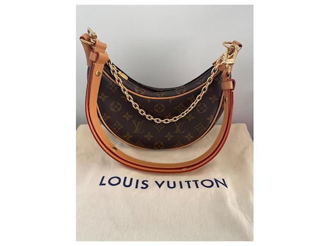 Borsa a mano Louis Vuitton Loop Monogram Canvas Marrone D'oro Caramello - vista 3