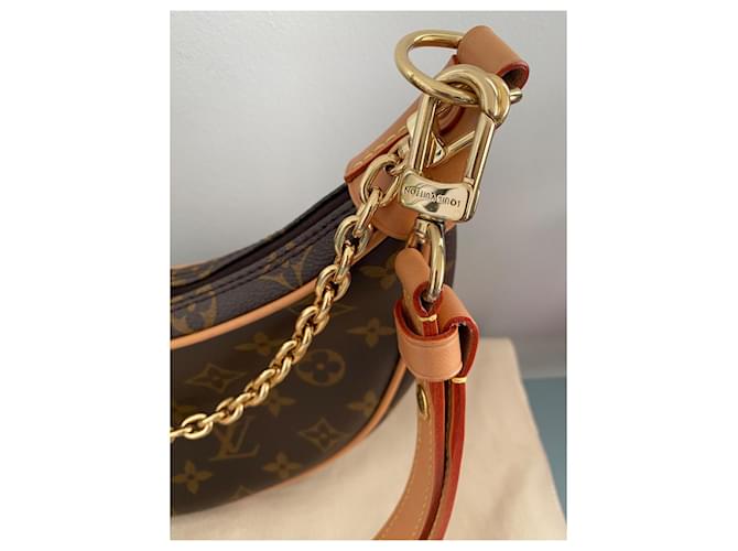 Borsa a mano Louis Vuitton Loop Monogram Canvas Marrone D'oro Caramello - vista 4