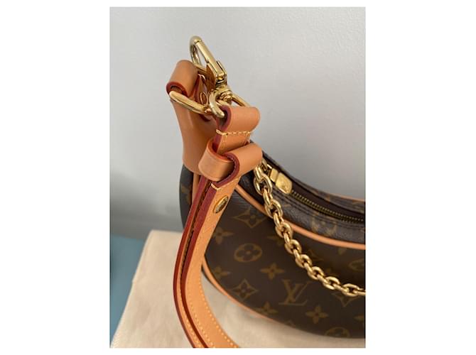 Borsa a mano Louis Vuitton Loop Monogram Canvas Marrone D'oro Caramello - vista 5