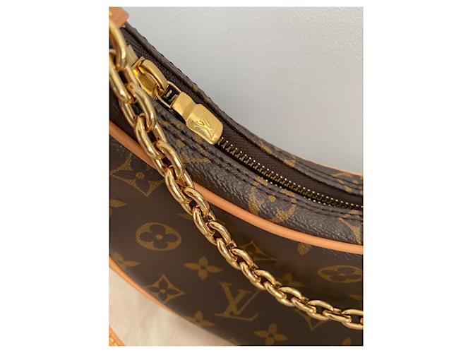 Borsa a mano Louis Vuitton Loop Monogram Canvas Marrone D'oro Caramello - vista 6
