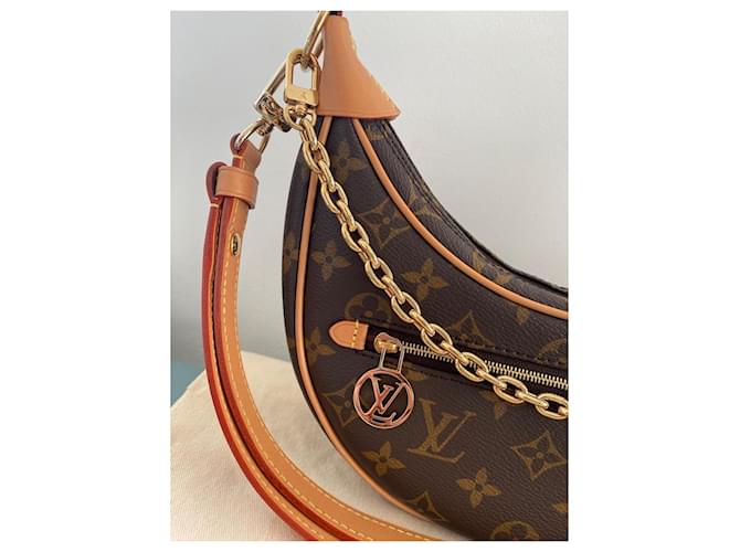 Borsa a mano Louis Vuitton Loop Monogram Canvas Marrone D'oro Caramello - vista 7