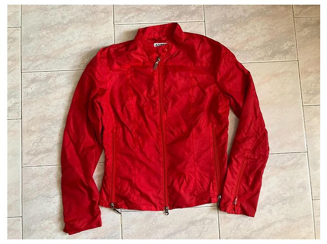 Aspesi Rote Wasserfeste Nylon Steppjacke Mädchen - Ansicht 2