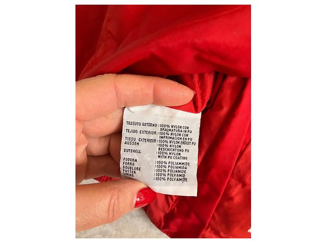 Aspesi Rote Wasserfeste Nylon Steppjacke Mädchen - Ansicht 9