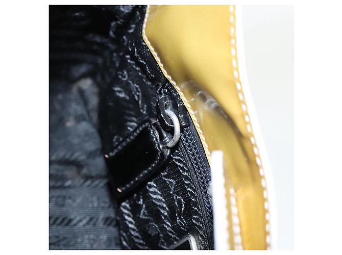PRADA Handtasche Emaille Goldton Auth bs19576 - Ansicht 20