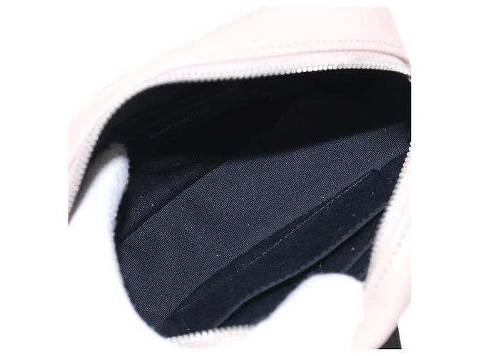SAINT LAURENT Marsupio in Pelle Rosa Nero Argento Auth bs19957 - vista 10