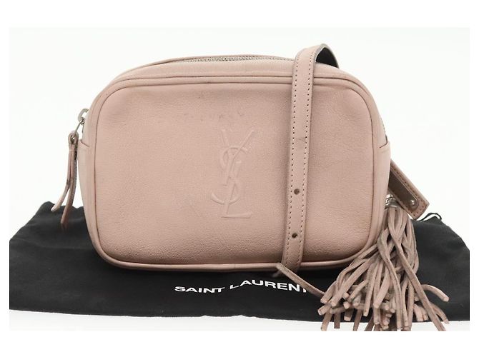 SAINT LAURENT Marsupio in Pelle Rosa Nero Argento Auth bs19957 - vista 12