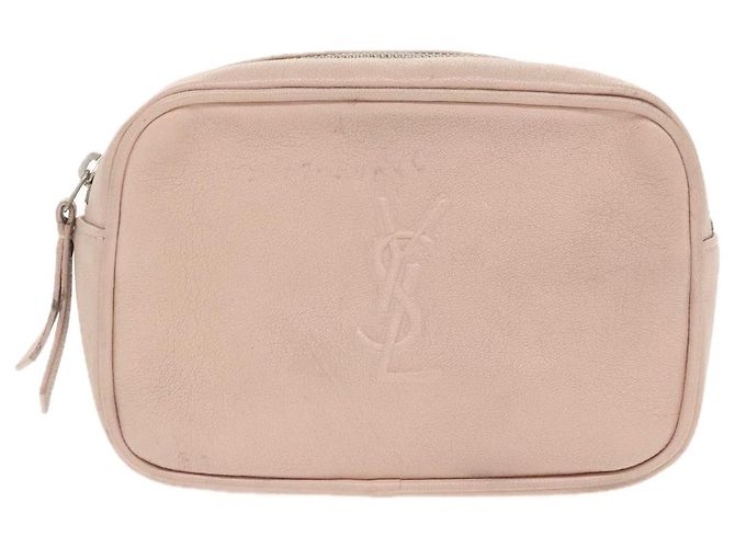 SAINT LAURENT Marsupio in Pelle Rosa Nero Argento Auth bs19957 - vista 13