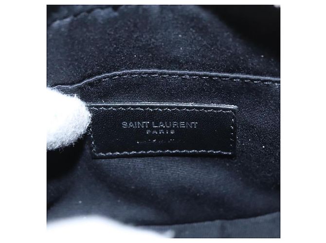 SAINT LAURENT Marsupio in Pelle Rosa Nero Argento Auth bs19957 - vista 20