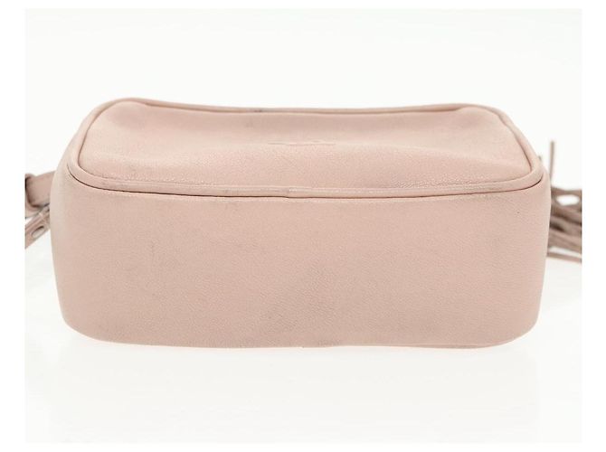SAINT LAURENT Marsupio in Pelle Rosa Nero Argento Auth bs19957 - vista 5