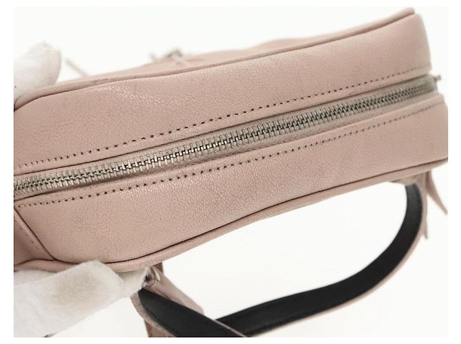 SAINT LAURENT Marsupio in Pelle Rosa Nero Argento Auth bs19957 - vista 6