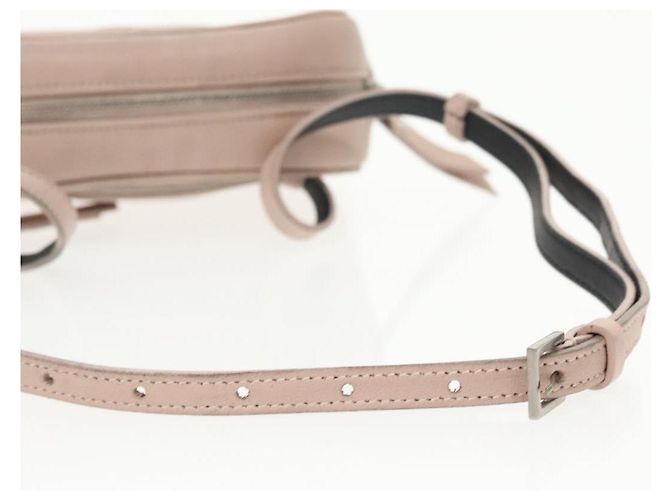 SAINT LAURENT Marsupio in Pelle Rosa Nero Argento Auth bs19957 - vista 7