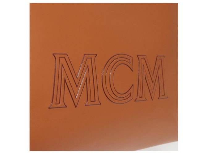 Borsa MCM in pelle 2 vie marrone argento autentica mr659 - vista 10