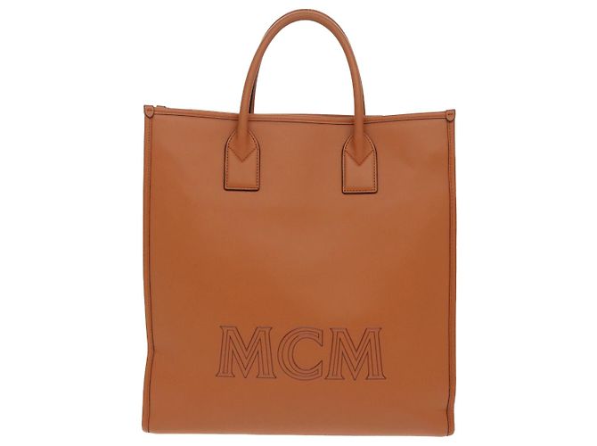 Borsa MCM in pelle 2 vie marrone argento autentica mr659 - vista 13