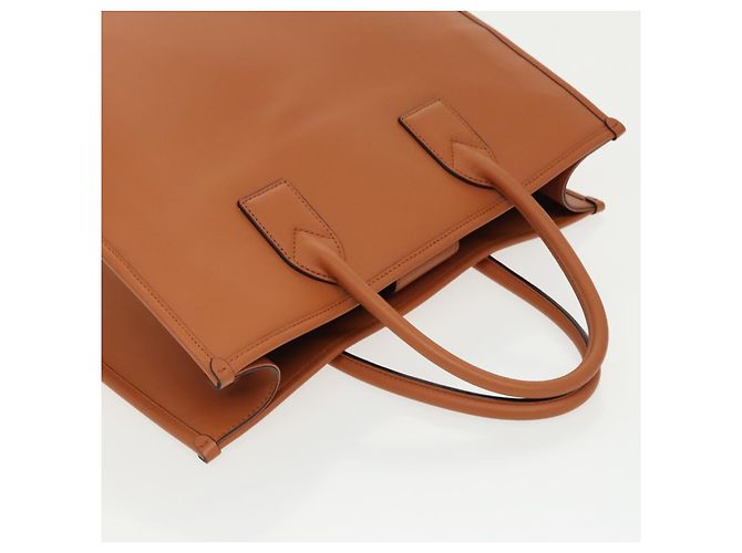 Borsa MCM in pelle 2 vie marrone argento autentica mr659 - vista 6