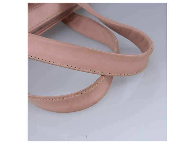 CHANEL Bolsa de mão em lona de couro rosa prata CC Auth bs19432 - vista 7