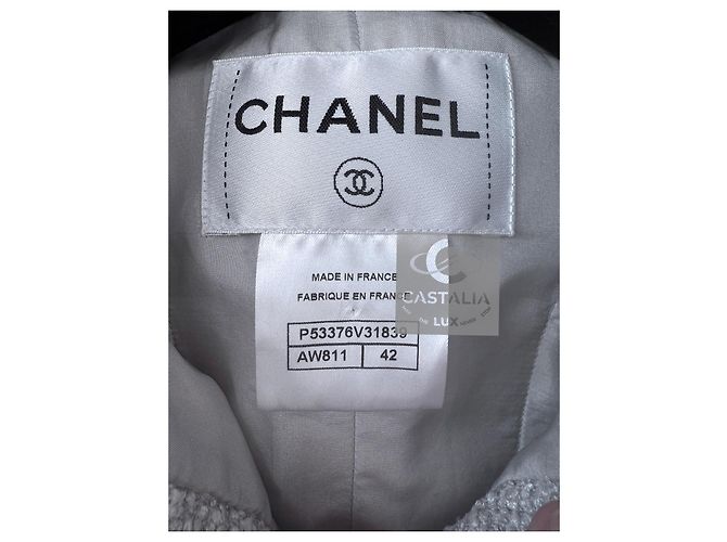 Chanel Neue CC-Buttons Tweedjacke mit Schleife Mehrfarben - Ansicht 13