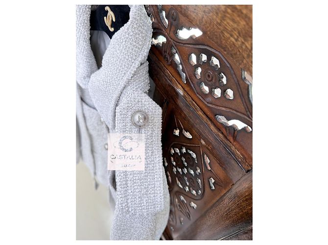 Chanel Neue CC-Buttons Tweedjacke mit Schleife Mehrfarben - Ansicht 5