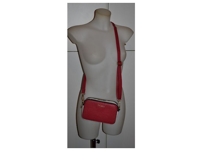 Borsa a mano Guy Laroche bianca e rossa in similpelle Bianco Rosso - vista 2